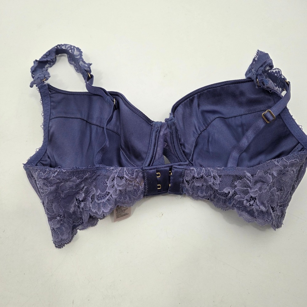 Stella McCartney SZ 34C Blue Demi Padded Plunge Lace Underwire Bra Tee Shirt - Picture 6 of 6